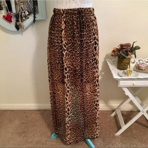 +Size Leopard/ Cheetah Maxi Skirt